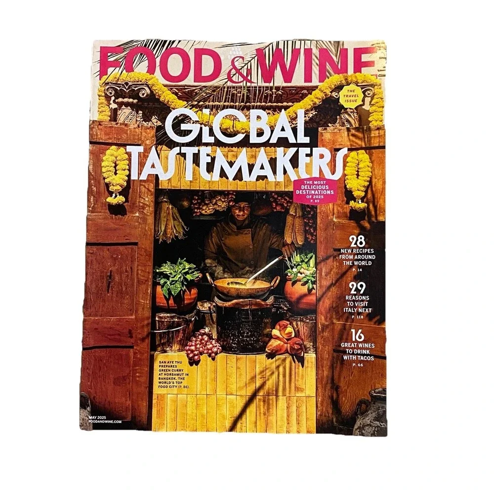 Lot of 8 Food & Wine Magazine Spring Summer 2025 Gourmet Cooking Recipe